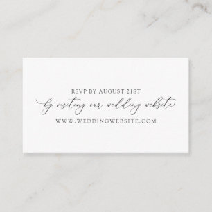 Carte en ligne RSVP de mariage de calligraphie sim