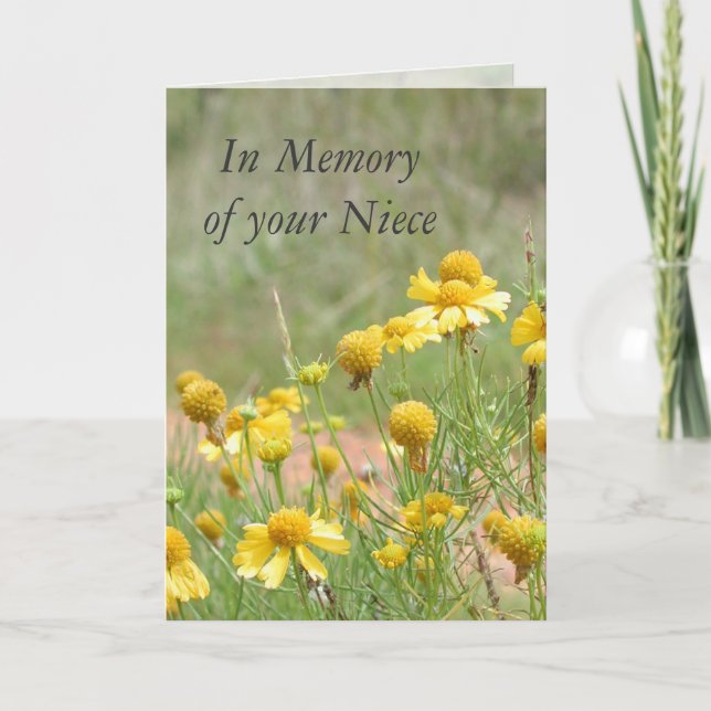 Carte En mémoire de votre nièce (Devant)