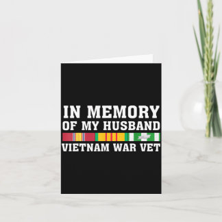 Carte En mémoire du mari vétéran du Vietnam de la famill