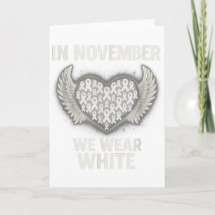 Carte En novembre, nous portons le ruban blanc de sensib