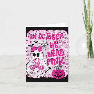 Carte En Octobre Nous Portons Chemise Rose Fantôme Cance