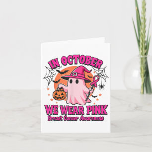 Carte En Octobre Nous Portons Du Rose Pour la Sensibilis