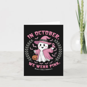 Carte En Octobre Nous Portons Pink Witch Citrouille Brea