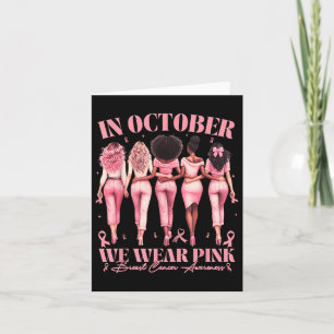Carte En Octobre Nous Portons Ruban Rose Cancer Sein Sen