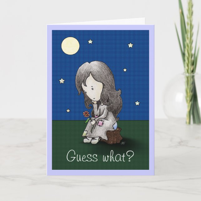 Carte "En pensant à vous" cardez (Devant)