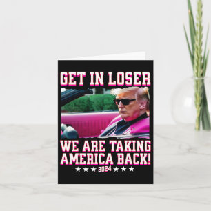 Carte En Perdant, Nous Reprenons L'Amérique Rose Trump 2