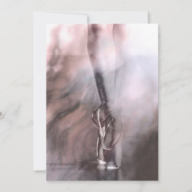 Carte En Pointe - Danseur de ballet à Pointe Chaussures  (Devant)