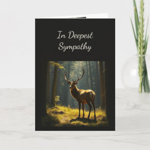Carte En profonde sympathie Cerf de la forêt de la natur