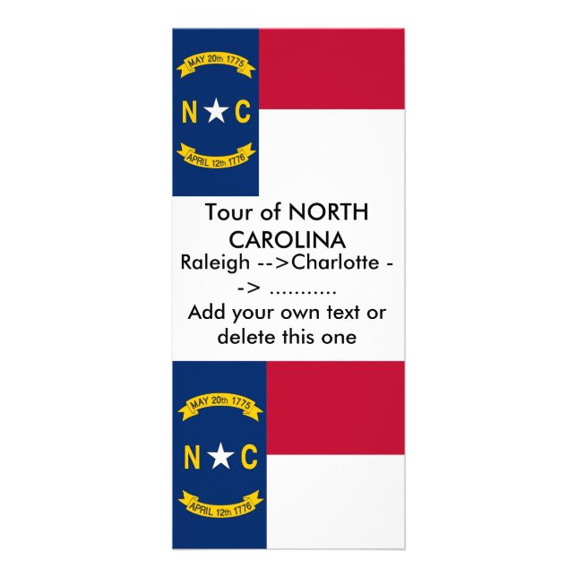 Carte en rack avec drapeau de Caroline du Nord, Ét (Devant)