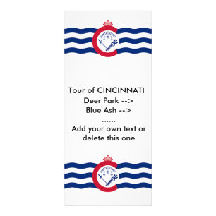 Carte en rack avec Drapeau de Cincinnati, U.S.A.