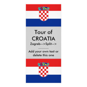 Carte en rack avec drapeau de Croatie