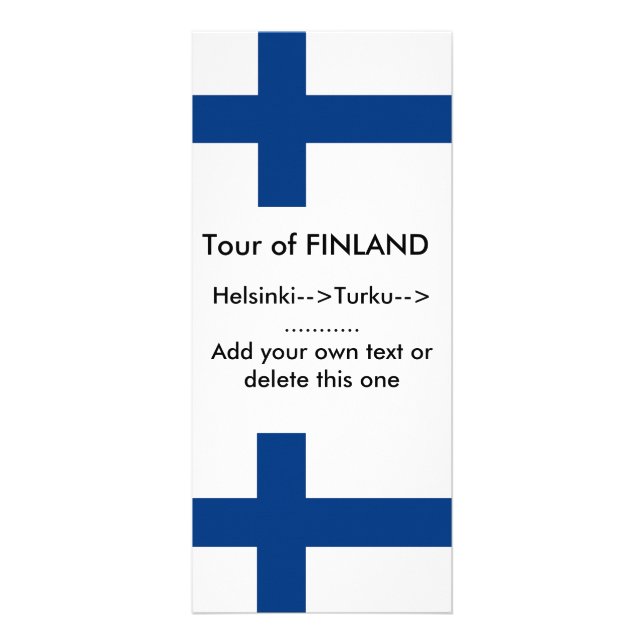 Carte en rack avec drapeau de Finlande (Devant)