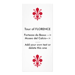 Carte en rack avec Drapeau de Florence, Italie
