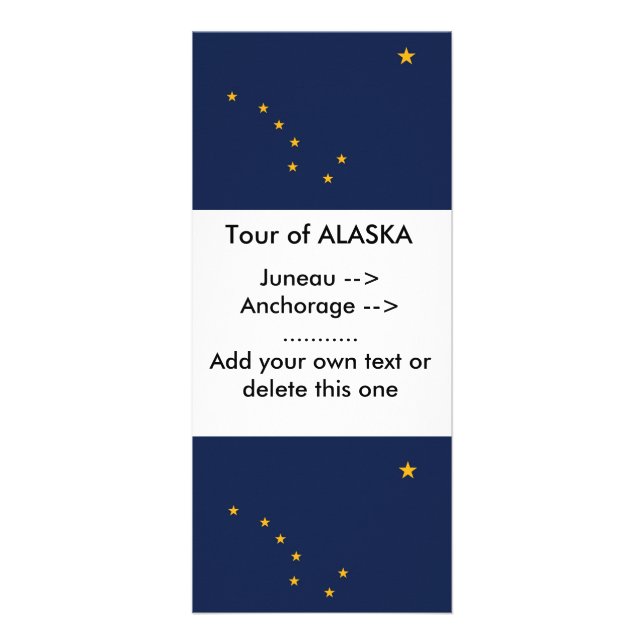 Carte en rack avec drapeau de l'Alaska, États-Unis (Devant)