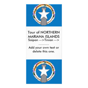 Carte en rack avec drapeau de Mariana du Nord
