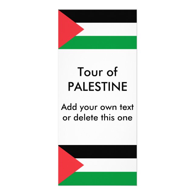 Carte en rack avec Drapeau de Palestine (Devant)