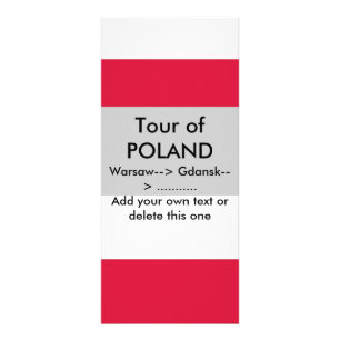 Carte en rack avec drapeau de Pologne