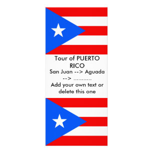Carte en rack avec Drapeau de Porto Rico, États-Un