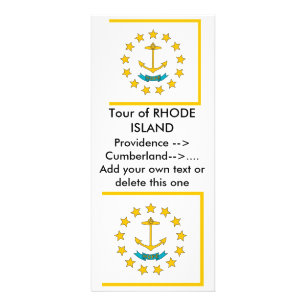 Carte en rack avec Drapeau de Rhode Island, États-