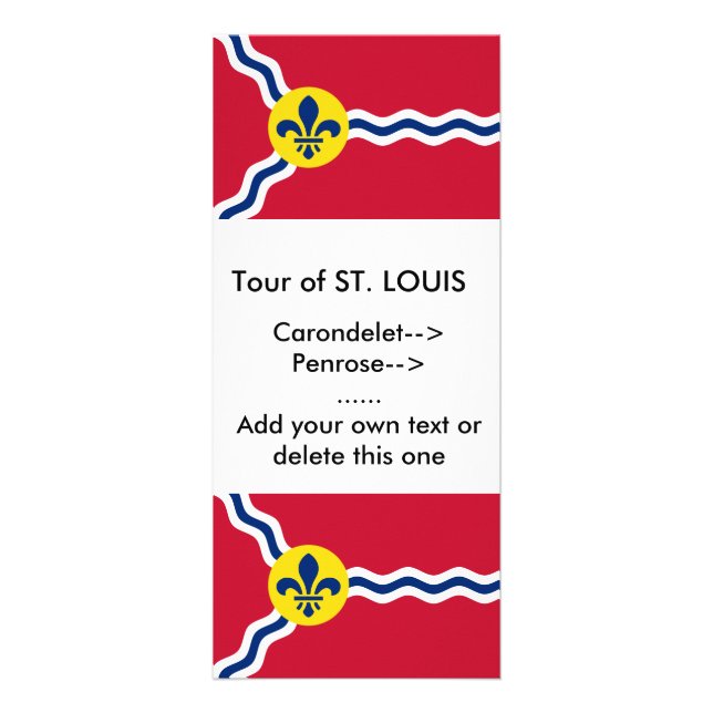 Carte en rack avec Drapeau de St Louis, Missouri (Devant)