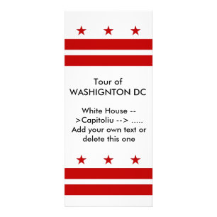 Carte en rack avec Drapeau de Washington DC, États