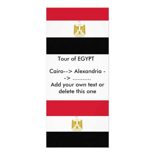 Carte en rack avec drapeau d'Egypte (Devant)