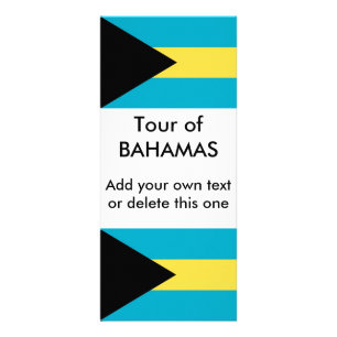 Carte en rack avec drapeau des Bahamas