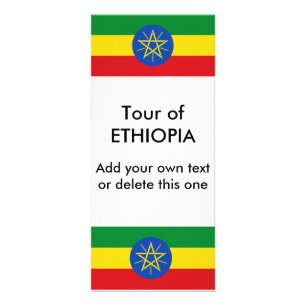 Carte en rack avec drapeau d'Éthiopie
