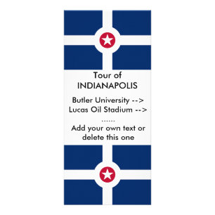 Carte en rack avec Drapeau d'Indianapolis, États-U