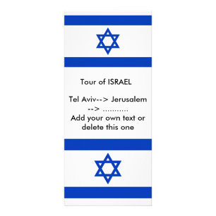 Carte en rack avec Drapeau d'Israël