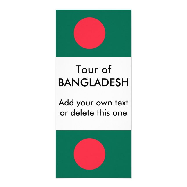 Carte en rack avec drapeau du Bangladesh (Devant)