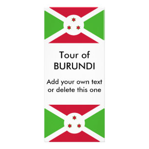 Carte en rack avec drapeau du Burundi