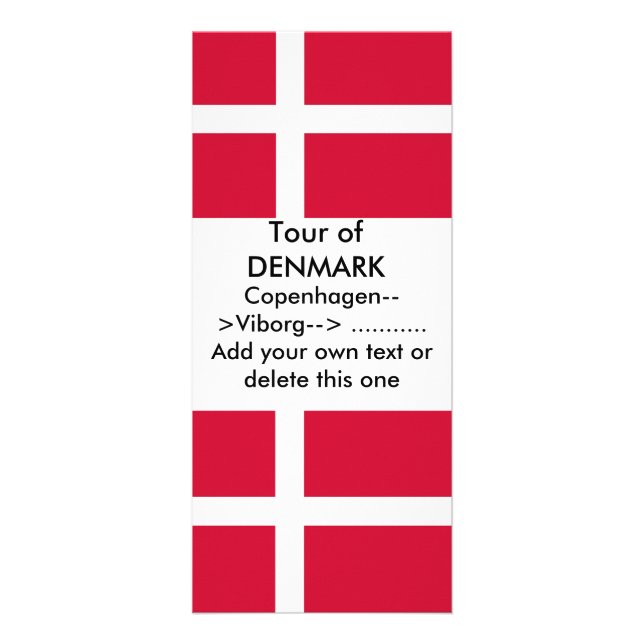 Carte en rack avec drapeau du Danemark (Devant)