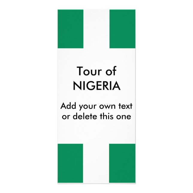 Carte en rack avec drapeau du Nigeria (Devant)