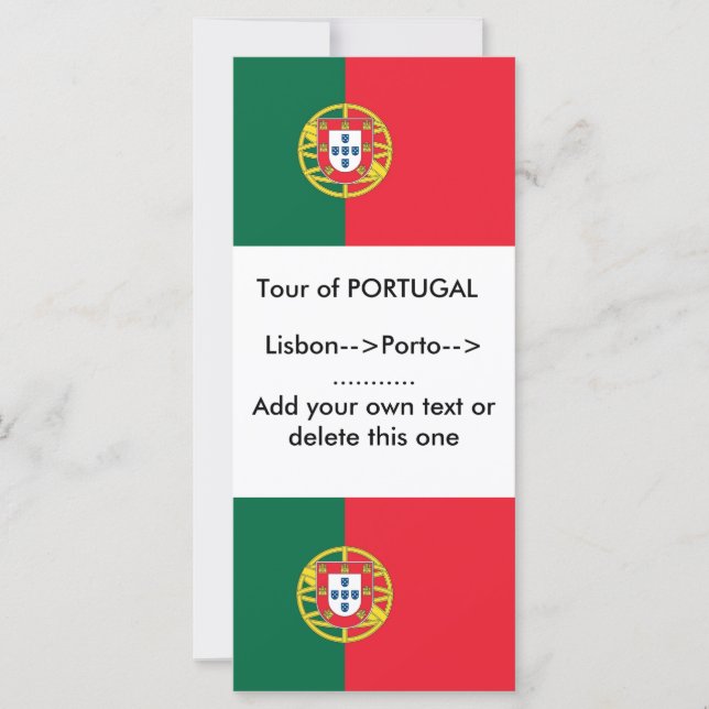 Carte en rack avec drapeau du Portugal (Devant)