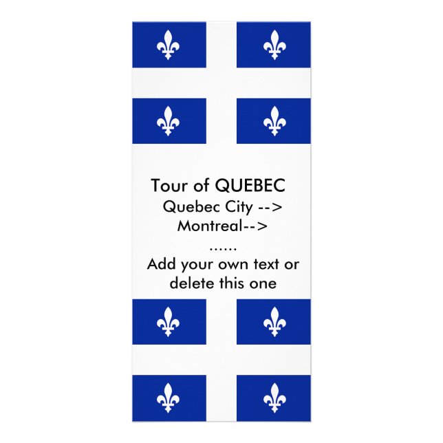 Carte en rack avec drapeau du Québec, Canada (Devant)
