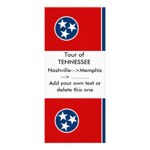 Carte en rack avec drapeau du Tennessee, U.S.A.