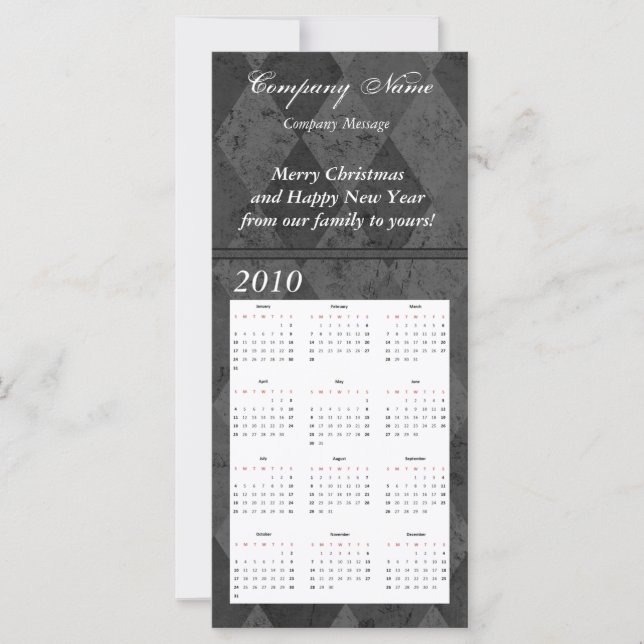 Carte en rack Calendrier personnalisée, entreprise (Devant)