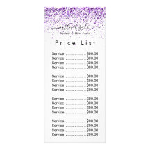 Carte en rack de luxe parties scintillant violet S