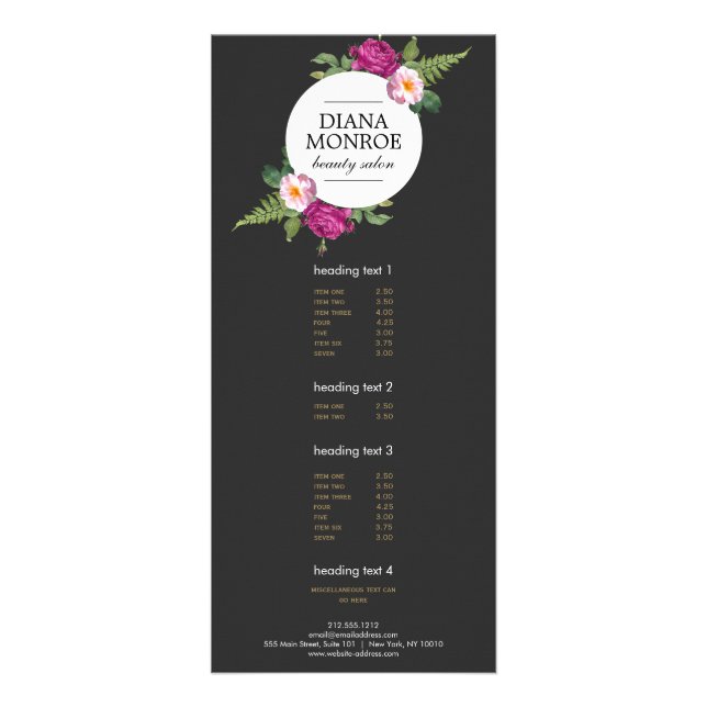 Carte en rack du Salon Floral Moderne (Devant)