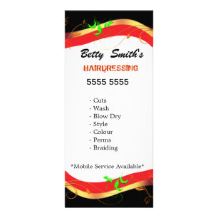 Carte en rack pour coiffure