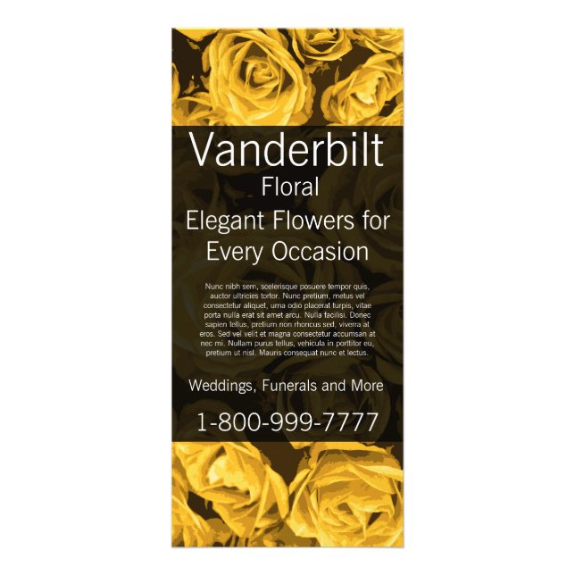 Carte en rack Rose Floral Company Florist Gold (Devant)
