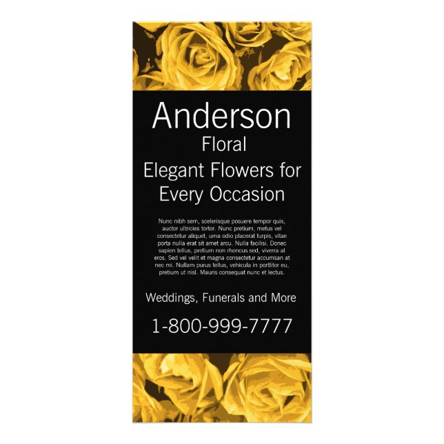Carte en rack Rose Floral Company Florist Gold (Devant)