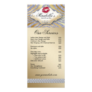 Carte en rack Zebra Luxe Red Sparkle Gold