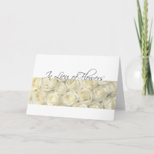 Carte En remplacement des fleurs - Charity Dons sympathi