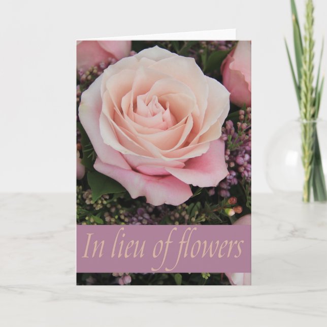 Carte En remplacement des fleurs - Charity Dons sympathi (Devant)