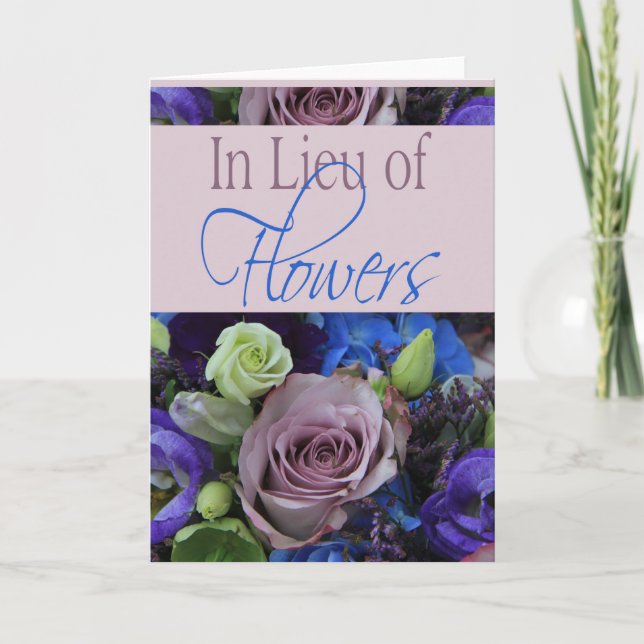 Carte En remplacement des fleurs - Charity Dons sympathi (Devant)
