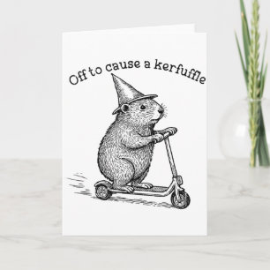 Carte En route pour causer un chahut, Funny Groundhog Sc