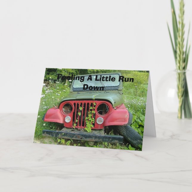 Carte En sentant courez vers le bas (Devant)