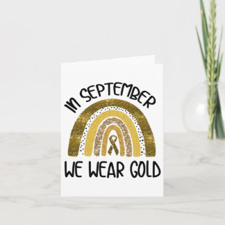 Carte En Septembre, Nous Portons Gold Childhood Cancer A